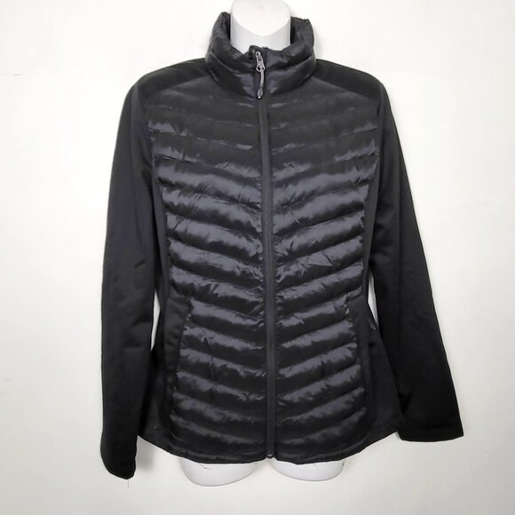 32 Degrees black quilted heatgear pufferjacket with neoprene sleeves. Size small - Picture 1 of 3